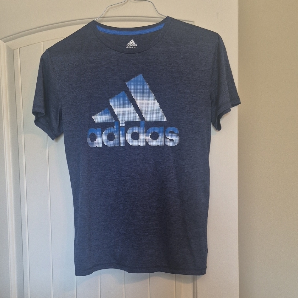adidas Blue Heather Logo T-Shirt